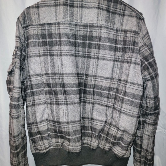 Men's Plaid Wool Bomber Jacket | X-Ray | Large NWOT - Picture 2 of 6